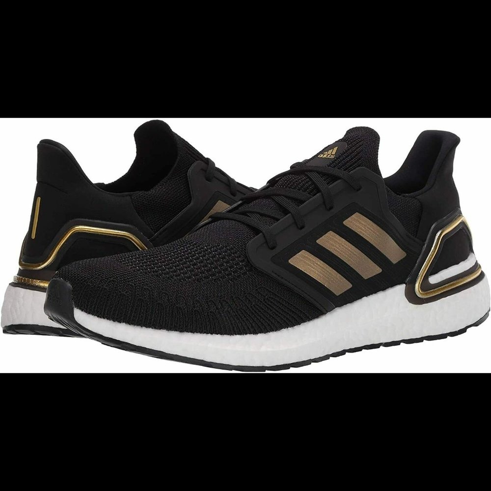 ADIDAS MEN'S ULTRABOOST 20 SNEAKER BLACK/GOLD NEW